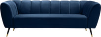 Beaumont Navy Velvet Sofa - US Furniture & Mattress (Waterbury,CT)*