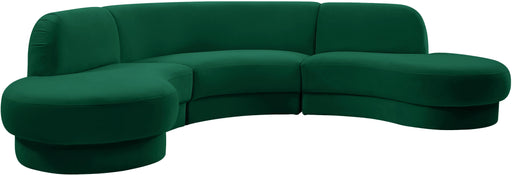 Rosa Green Velvet 3pc. Sectional (3 Boxes) image