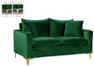 Naomi Green Velvet Loveseat image