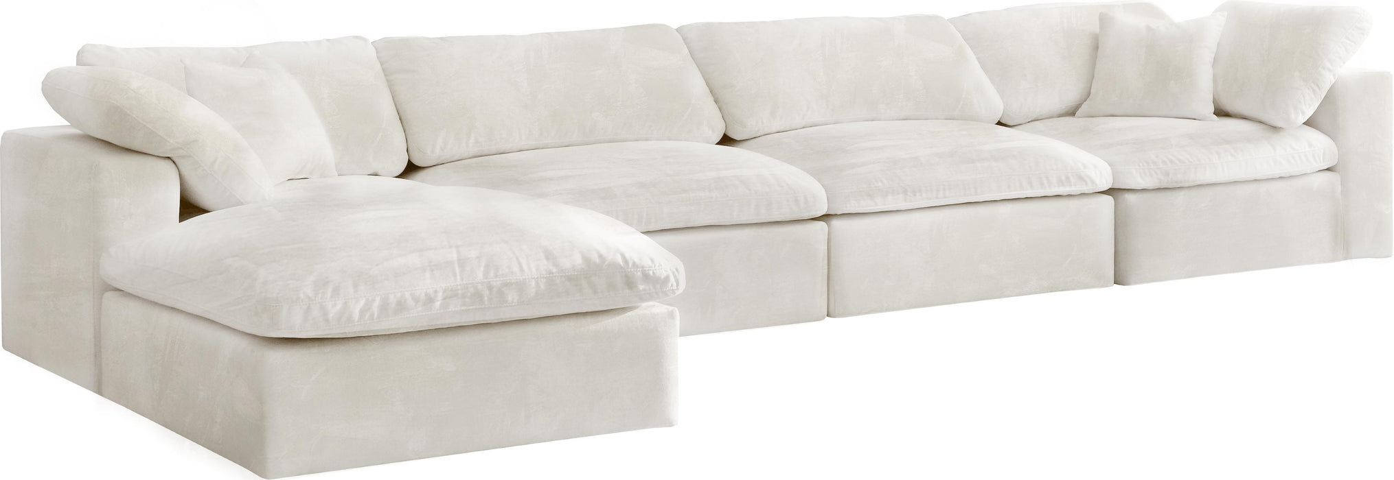 Cozy Cream Velvet Cloud Modular Sectional