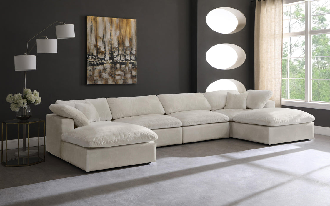 Cozy Cream Velvet Cloud Modular Sectional