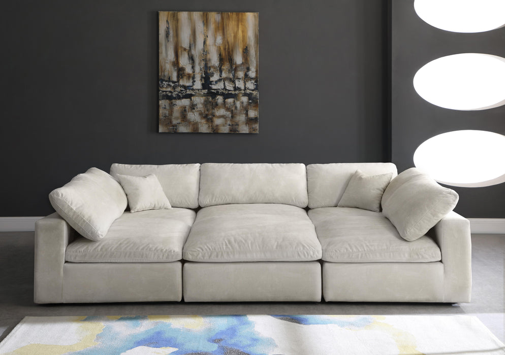 Cozy Cream Velvet Cloud Modular Sectional