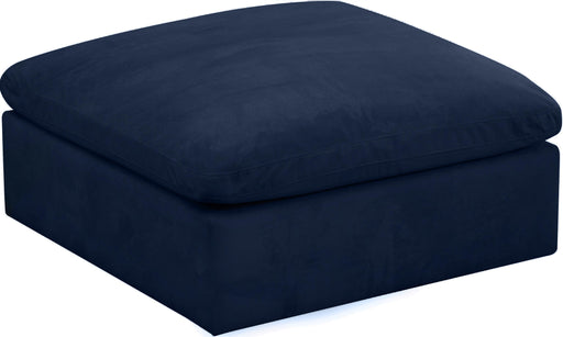 Cozy Navy Velvet Ottoman image