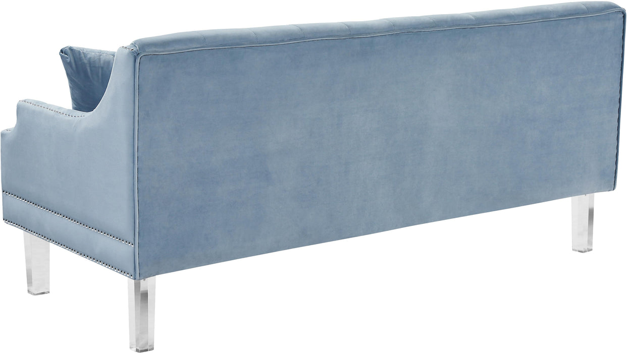 Roxy Sky Blue Velvet Sofa