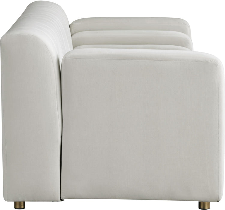 Naya Cream Velvet Loveseat