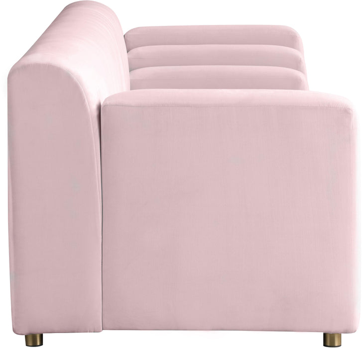 Naya Pink Velvet Sofa