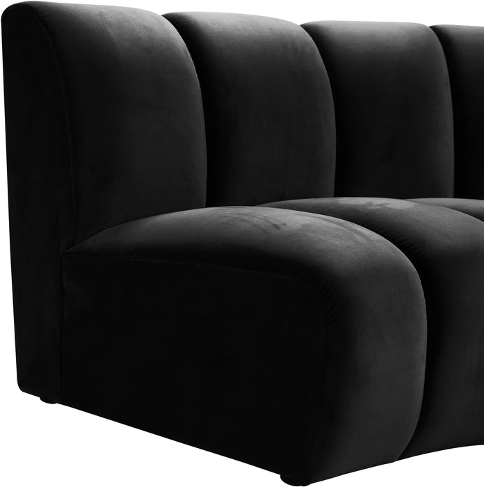 Infinity Black Velvet 4pc. Modular Sectional - US Furniture & Mattress (Waterbury,CT)*