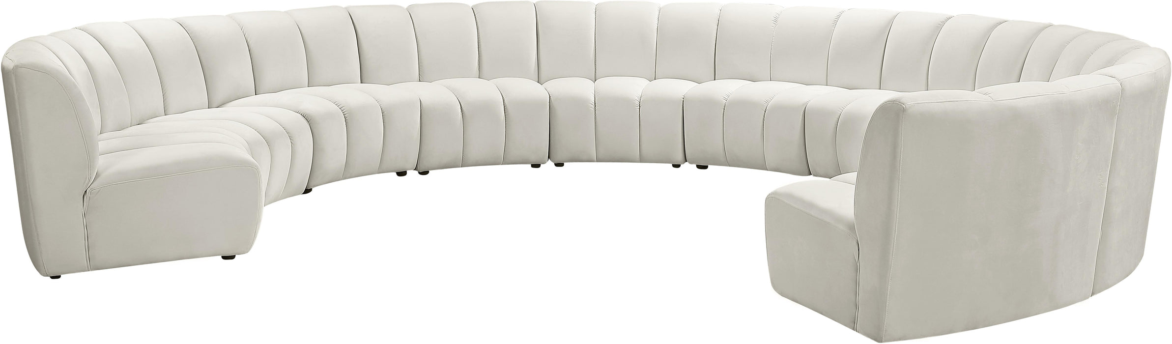 Infinity Cream Velvet 10pc. Modular Sectional