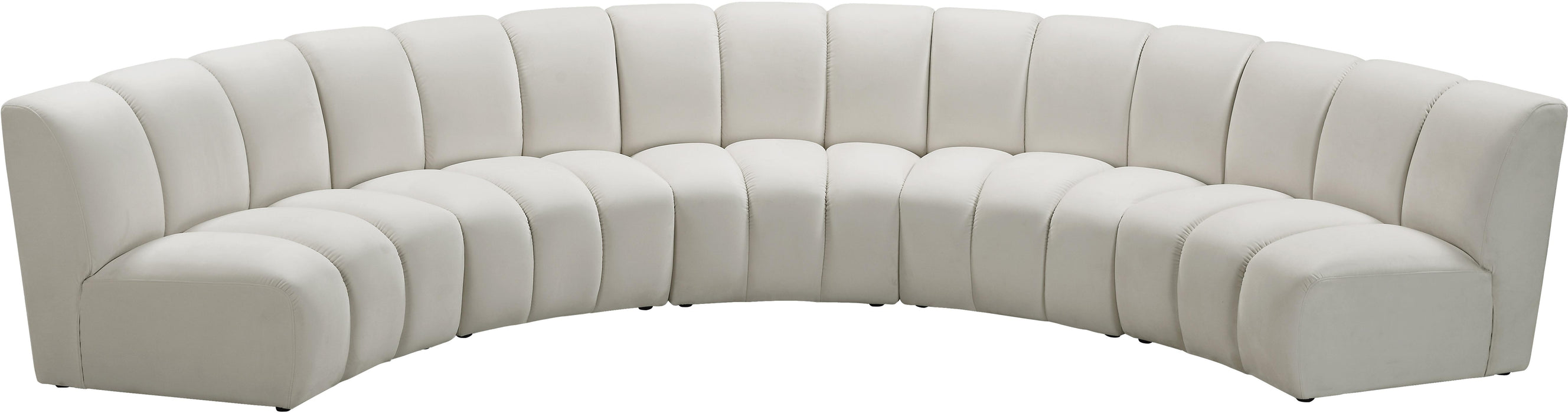 Infinity Cream Velvet 5pc. Modular Sectional