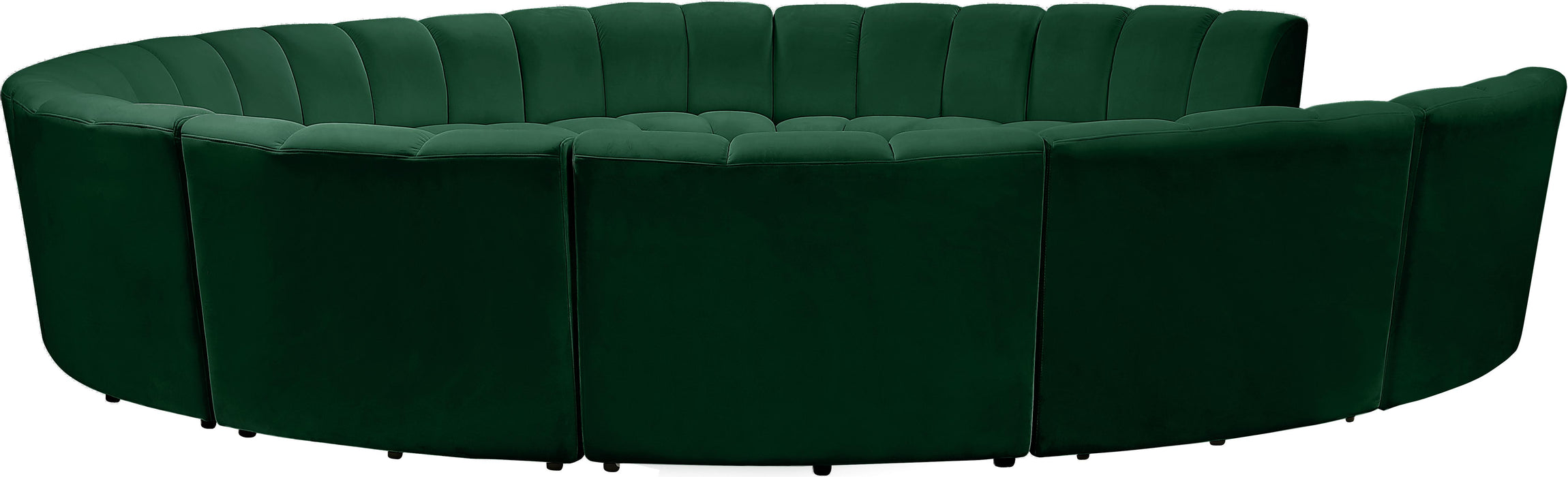 Infinity Green Velvet 11pc. Modular Sectional