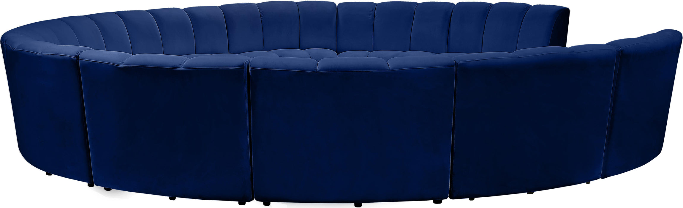 Infinity Navy Velvet 11pc. Modular Sectional