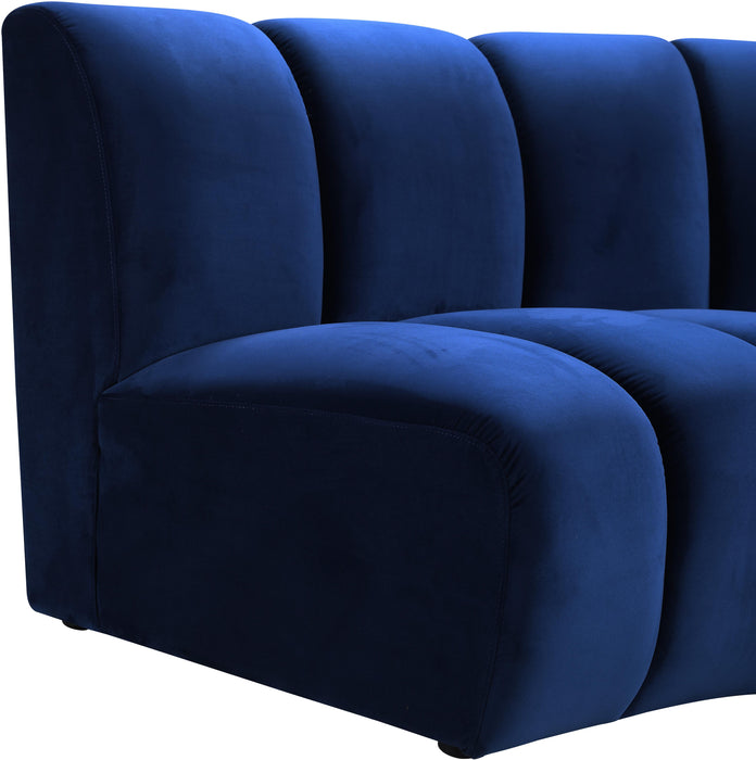 Infinity Navy Velvet 9pc. Modular Sectional - US Furniture & Mattress (Waterbury,CT)*