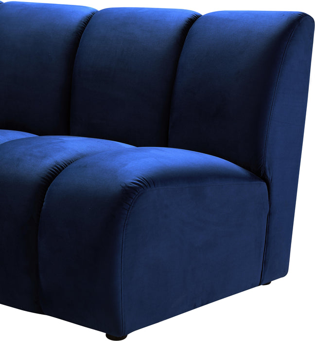 Infinity Navy Velvet 10pc. Modular Sectional