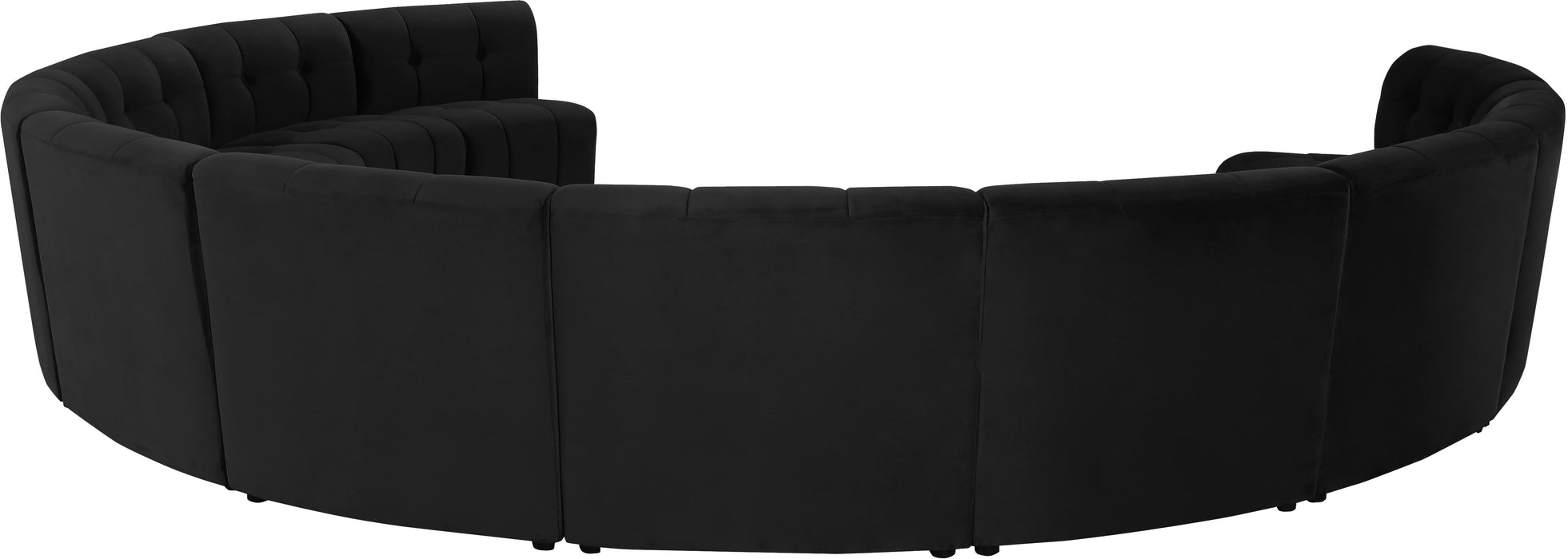 Limitless Black Velvet 11pc. Modular Sectional