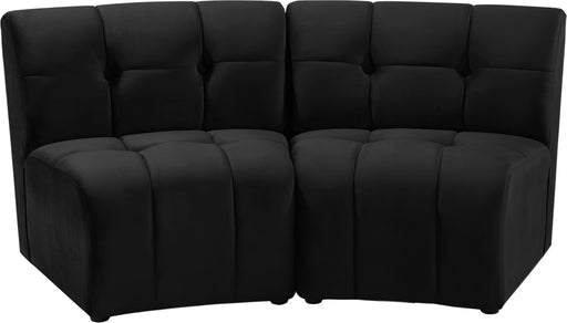 Limitless Black Velvet 2pc. Modular Sectional image