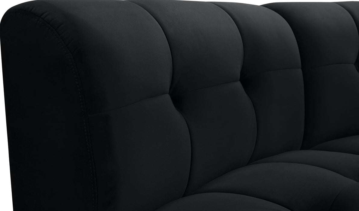 Limitless Black Velvet 15pc. Modular Sectional