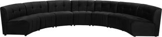 Limitless Black Velvet 7pc. Modular Sectional image