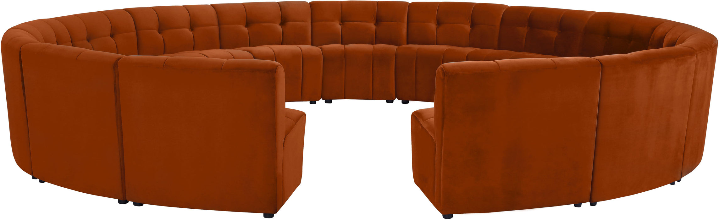 Limitless Cognac Velvet 15pc. Modular Sectional image