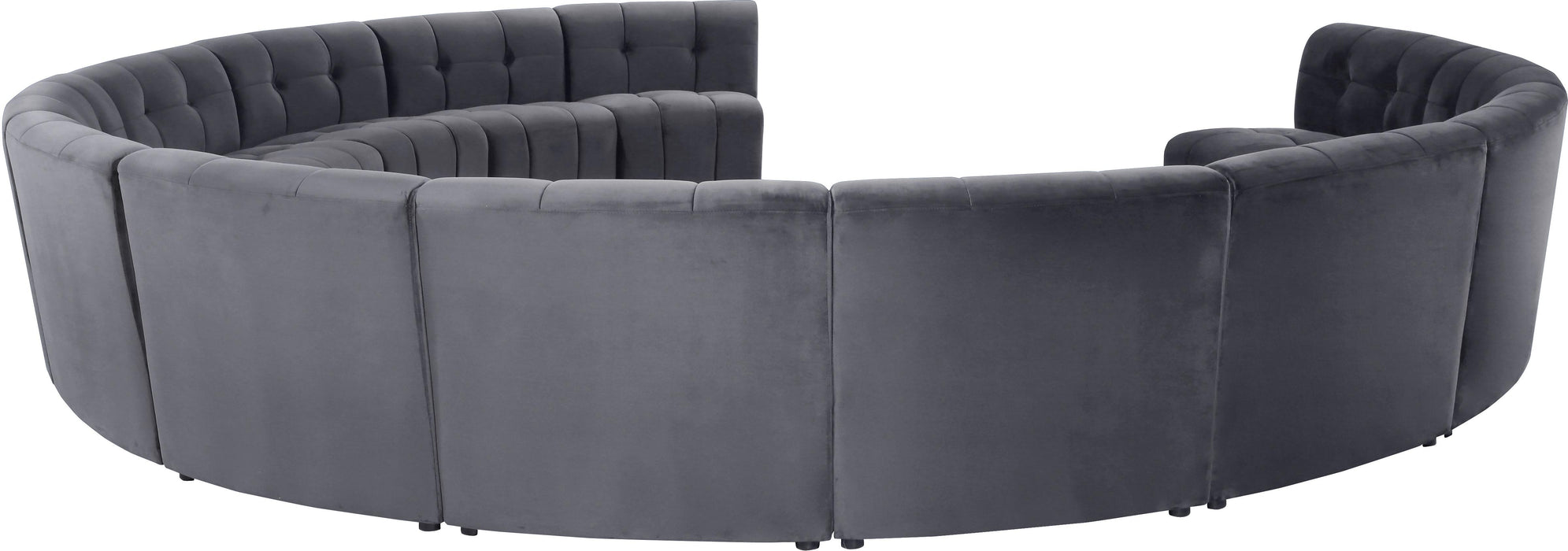 Limitless Grey Velvet 13pc. Modular Sectional