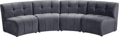 Limitless Grey Velvet 4pc. Modular Sectional image