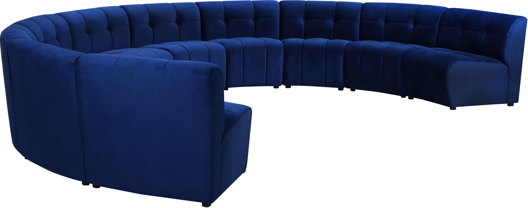 Limitless Navy Velvet 10pc. Modular Sectional