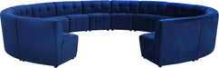 Limitless Navy Velvet 14pc. Modular Sectional image