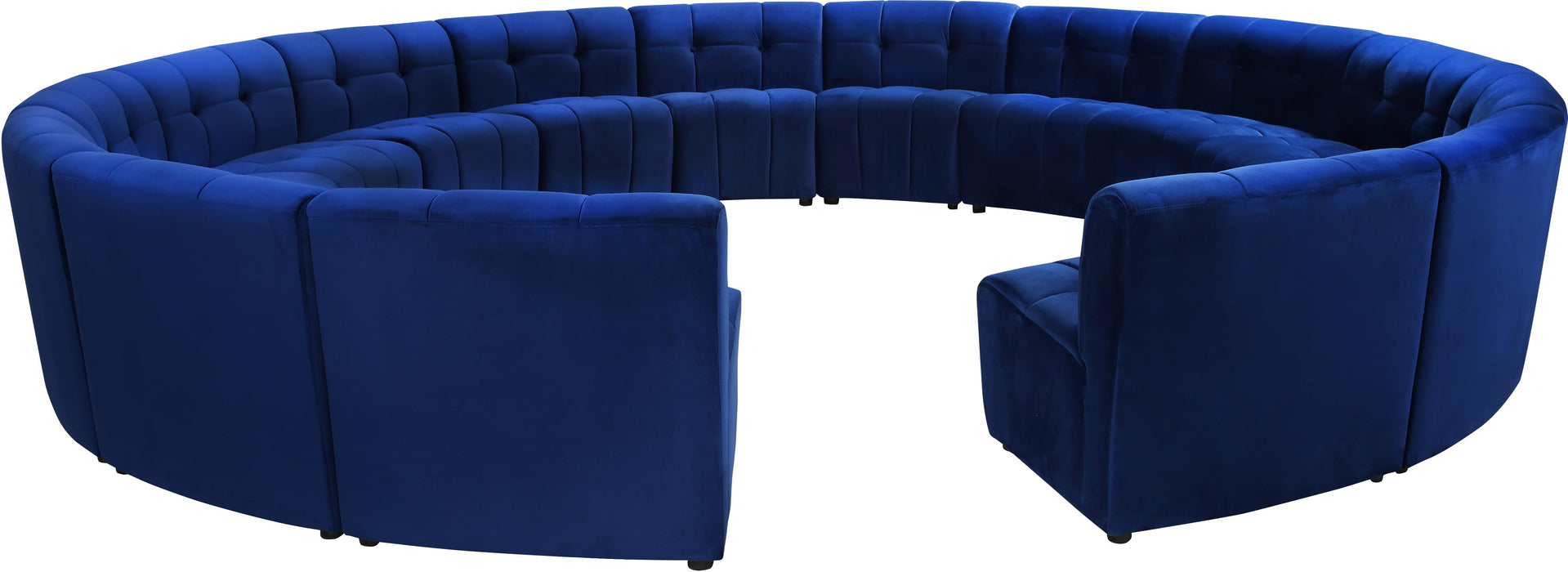 Limitless Navy Velvet 15pc. Modular Sectional