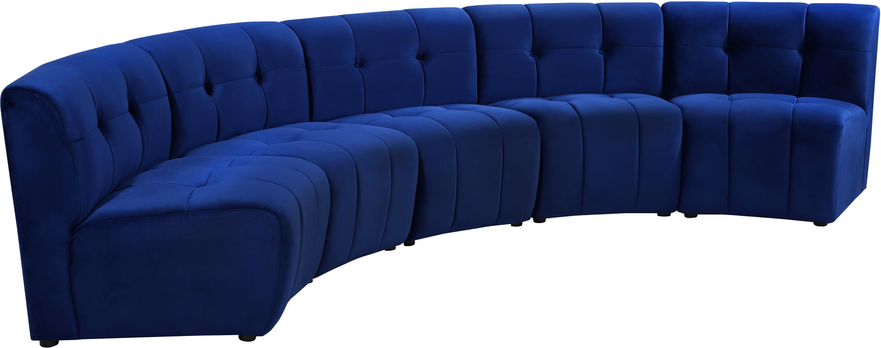 Limitless Navy Velvet 5pc. Modular Sectional