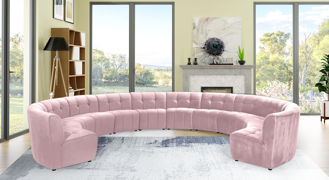 Limitless Pink Velvet 12pc. Modular Sectional