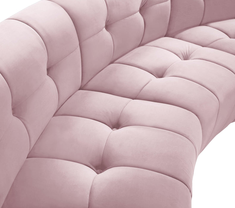 Limitless Pink Velvet 2pc. Modular Sectional