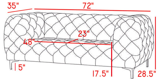 Mercer Black Velvet Loveseat - US Furniture & Mattress (Waterbury,CT)*