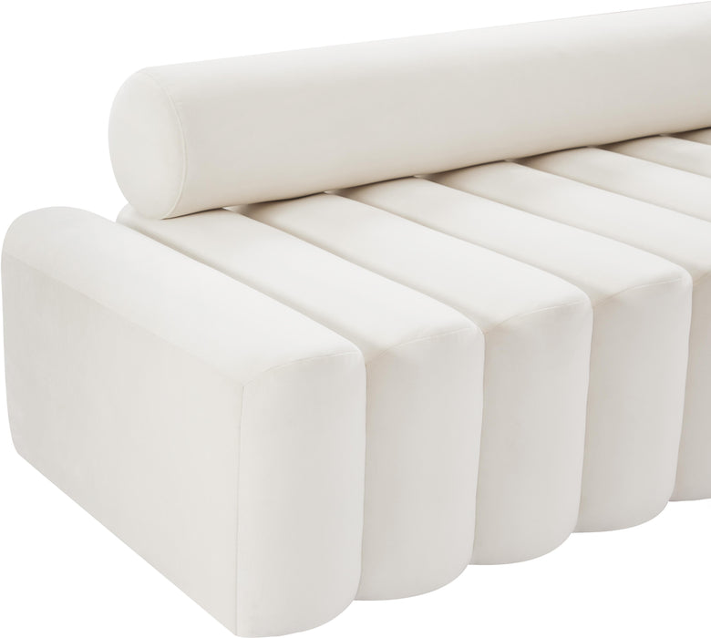 Melody Cream Velvet Loveseat - US Furniture & Mattress (Waterbury,CT)*