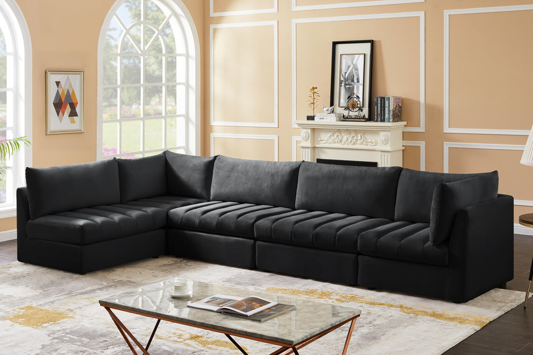 Jacob Black Velvet Modular Sectional