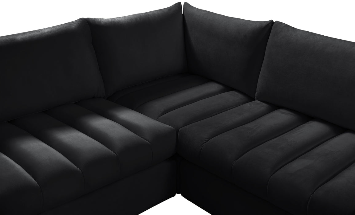 Jacob Black Velvet Modular Sectional