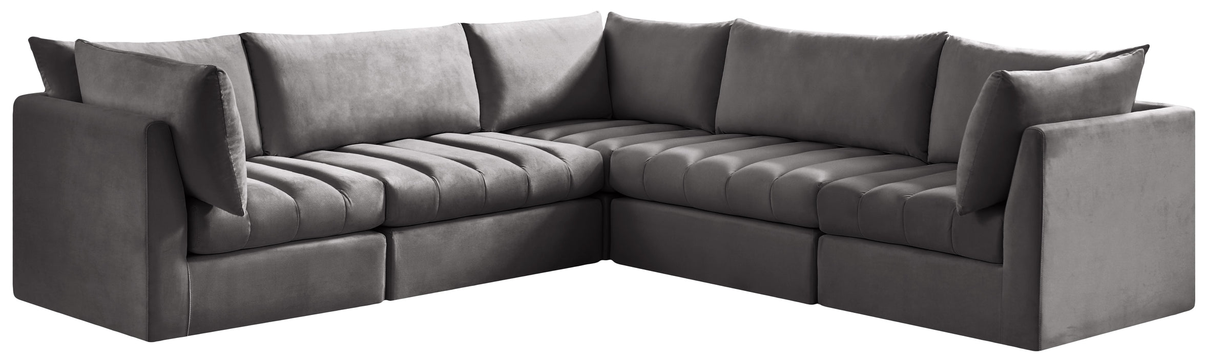 Jacob Grey Velvet Modular Sectional