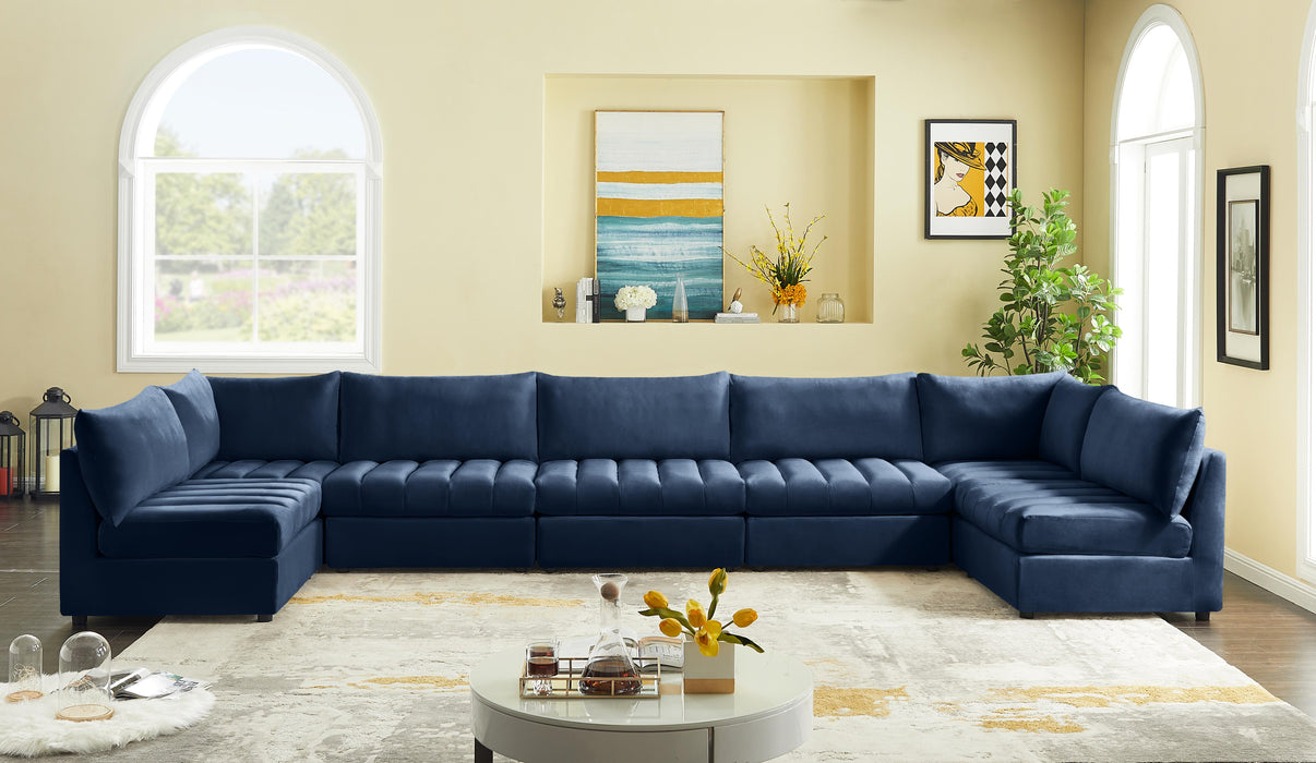 Jacob Navy Velvet Modular Sectional