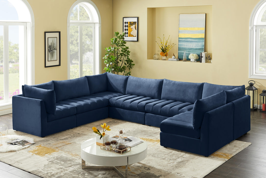 Jacob Navy Velvet Modular Sectional