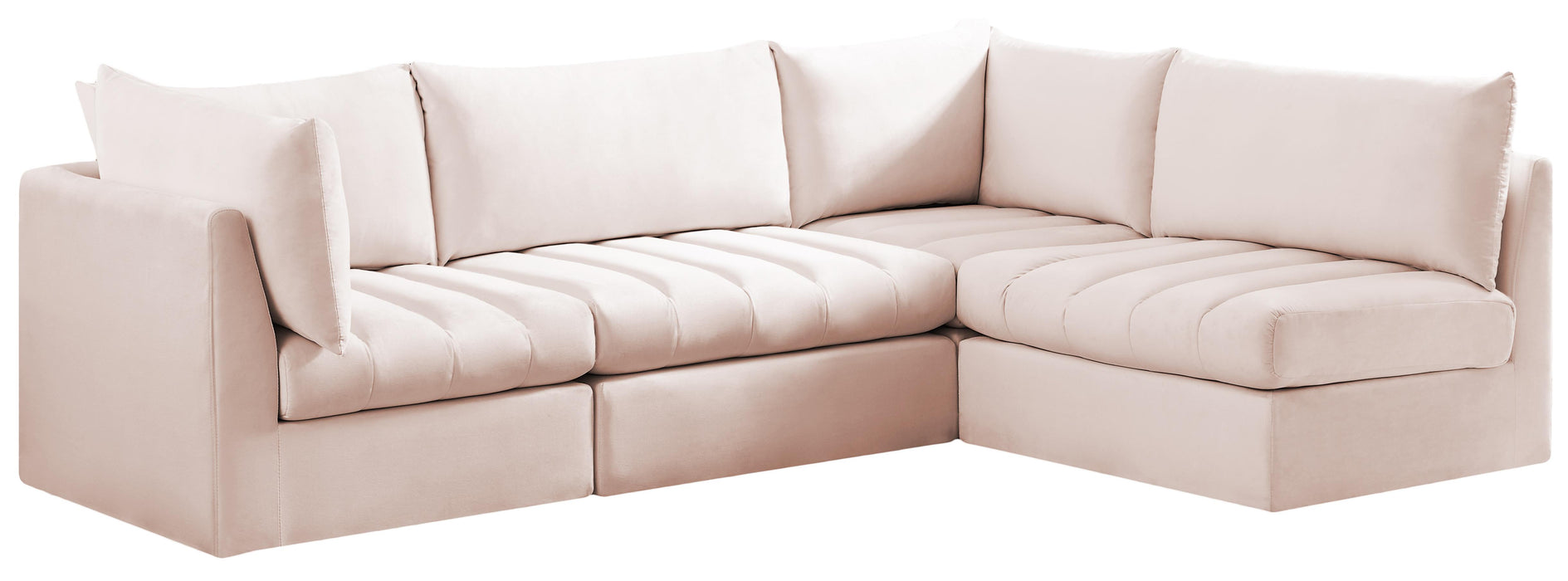 Jacob Pink Velvet Modular Sectional image