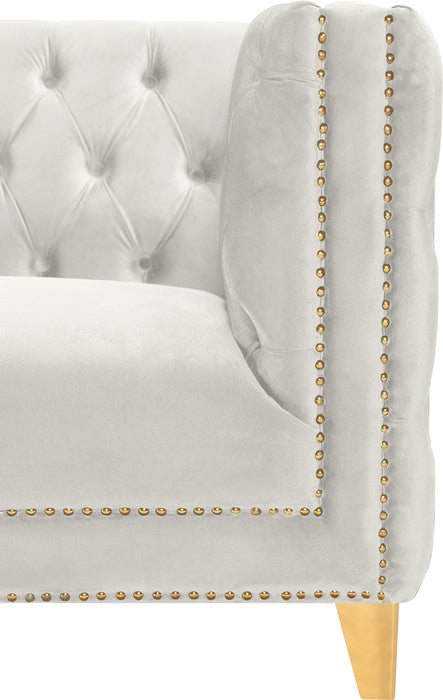 Michelle Cream Velvet Loveseat - US Furniture & Mattress (Waterbury,CT)*
