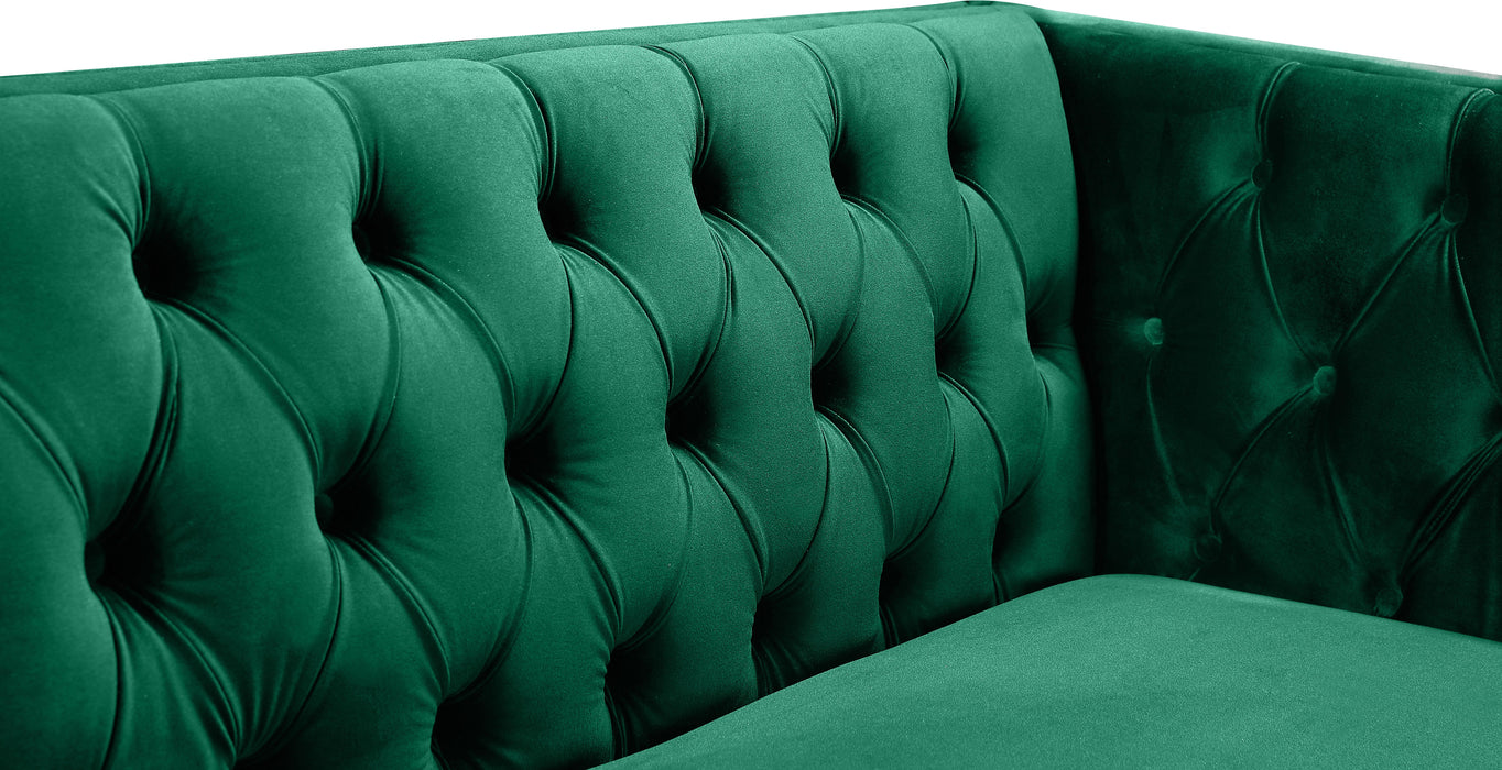 Michelle Green Velvet Loveseat