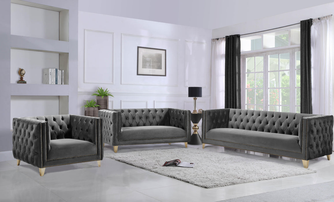 Michelle Grey Velvet Sofa - US Furniture & Mattress (Waterbury,CT)*