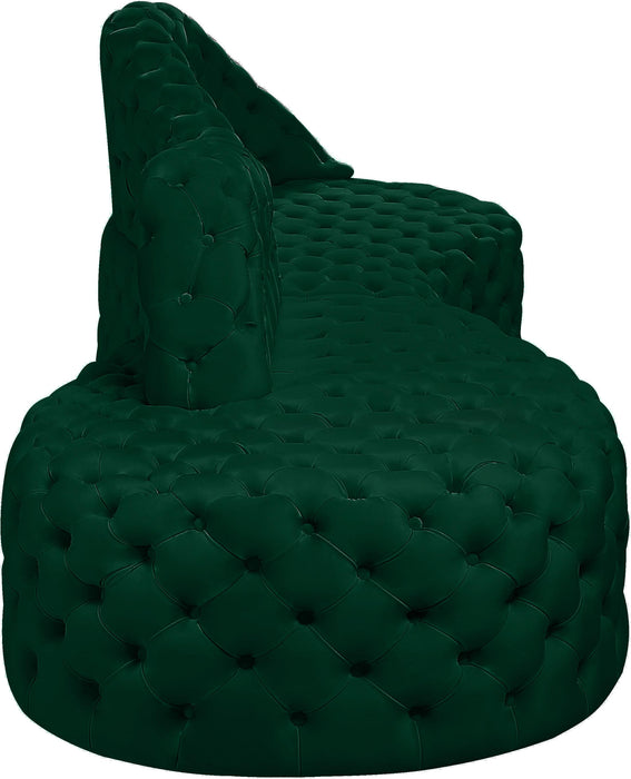 Royal Green Velvet 2pc. Sectional