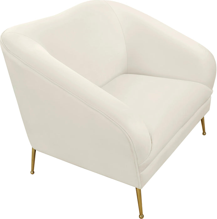 Hermosa Cream Velvet Chair