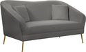 Hermosa Grey Velvet Loveseat image