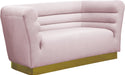 Bellini Pink Velvet Loveseat image