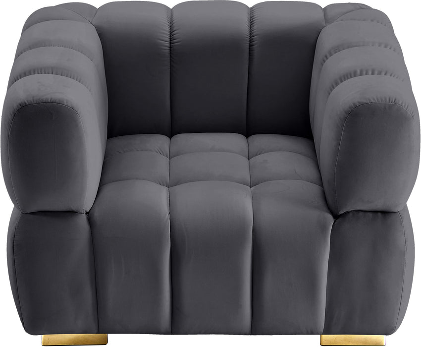 Gwen Grey Velvet Chair