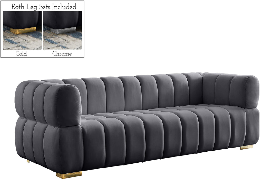 Gwen Grey Velvet Sofa image