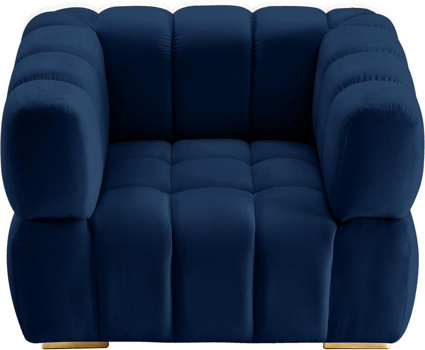 Gwen Navy Velvet Chair