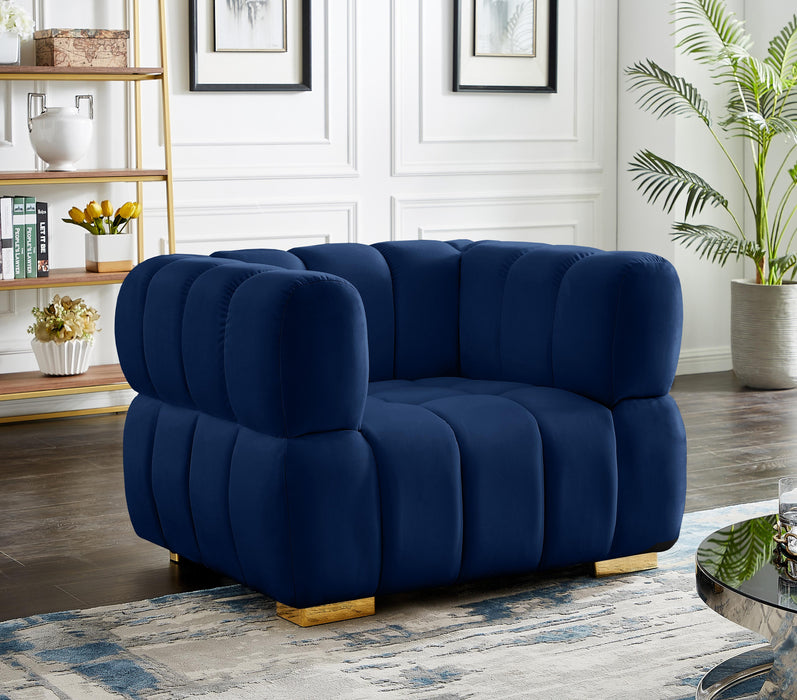 Gwen Navy Velvet Chair