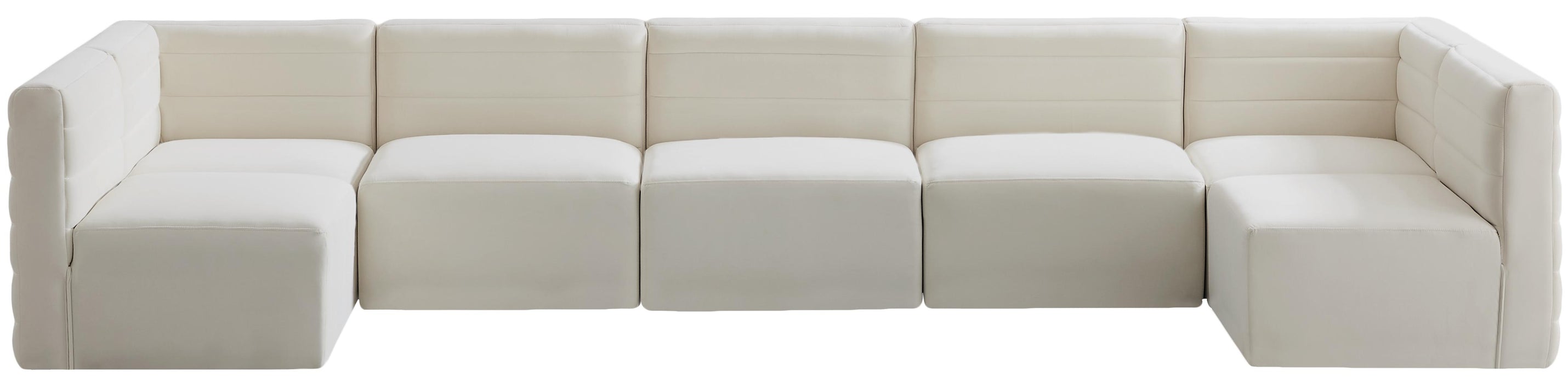 Quincy Cream Velvet Modular Sectional